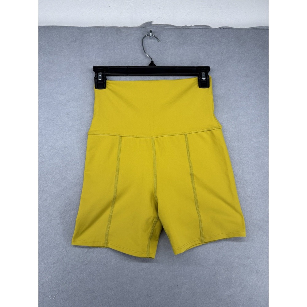 Live The Process USA Geometric Solid Mustard Yellow Athletic Shorts Size Large L